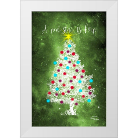 A New Star is Born White Modern Wood Framed Art Print by Murdock, Ramona