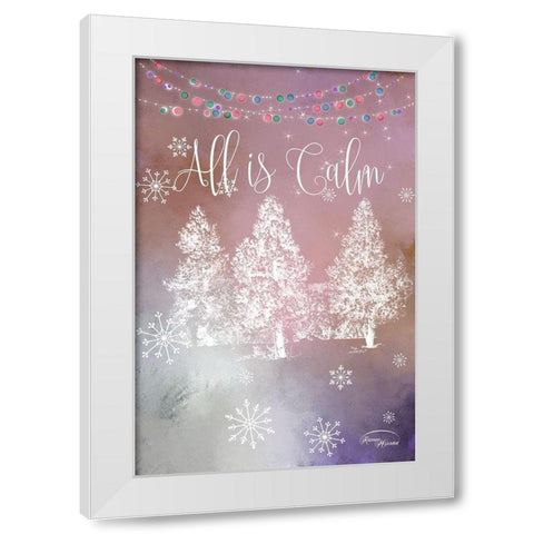 All is Calm White Modern Wood Framed Art Print by Murdock, Ramona