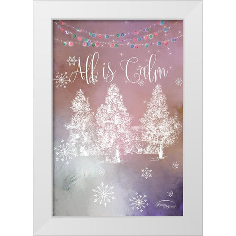 All is Calm White Modern Wood Framed Art Print by Murdock, Ramona