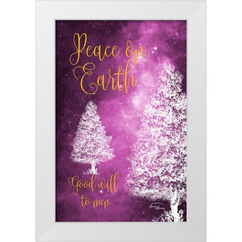 Peace on Earth, Good Will to Men White Modern Wood Framed Art Print by Murdock, Ramona