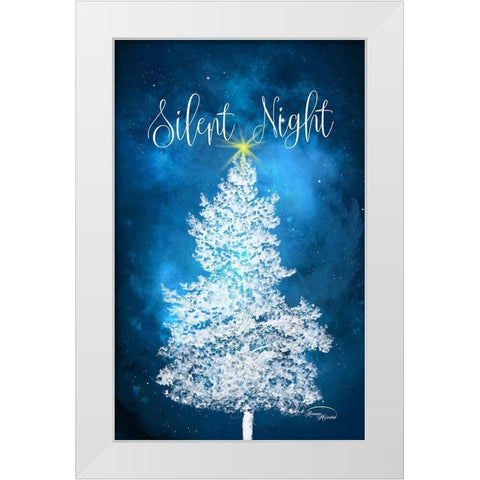 Silent Night White Modern Wood Framed Art Print by Murdock, Ramona