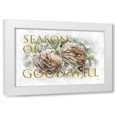 Season of Goodwill White Modern Wood Framed Art Print by Murdock, Ramona