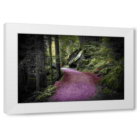 Path to Serenity White Modern Wood Framed Art Print by Murdock, Ramona