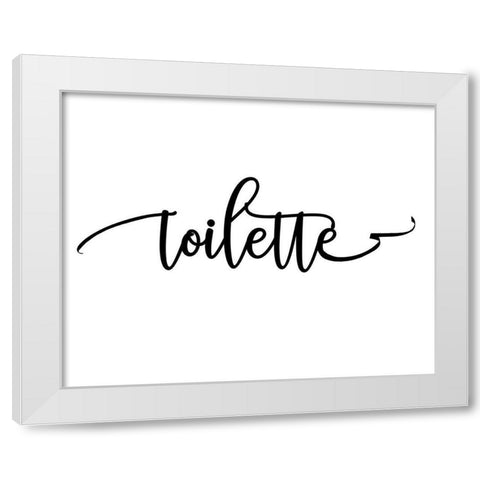 Toilette White Modern Wood Framed Art Print by Murdock, Ramona