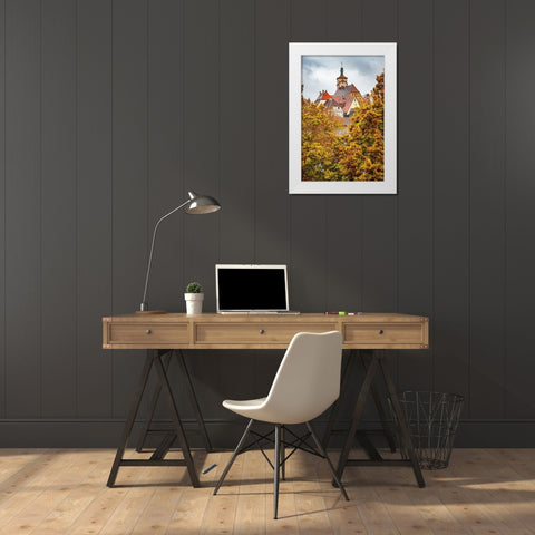 Fall Colors of Rothenburg III White Modern Wood Framed Art Print by Murdock, Ramona