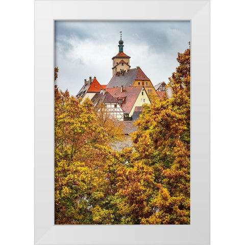 Fall Colors of Rothenburg III White Modern Wood Framed Art Print by Murdock, Ramona
