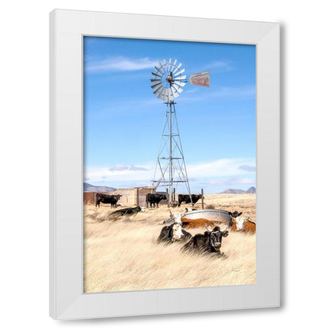 On a Lazy Afternoon White Modern Wood Framed Art Print by Murdock, Ramona