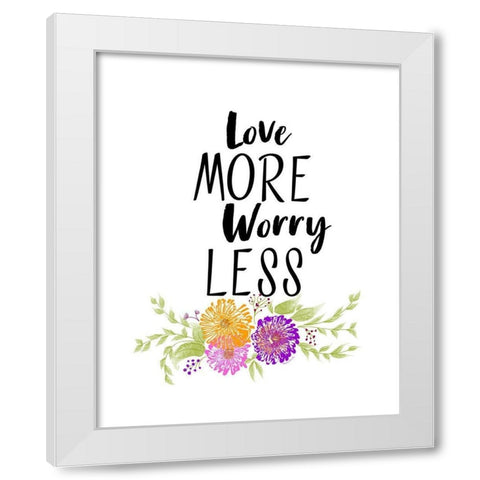 Love More White Modern Wood Framed Art Print by Murdock, Ramona