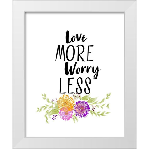 Love More White Modern Wood Framed Art Print by Murdock, Ramona