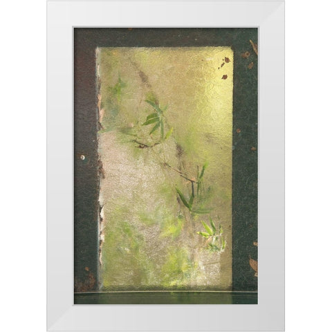 Bamboo Behind Frosted Glass White Modern Wood Framed Art Print by Murdock, Ramona