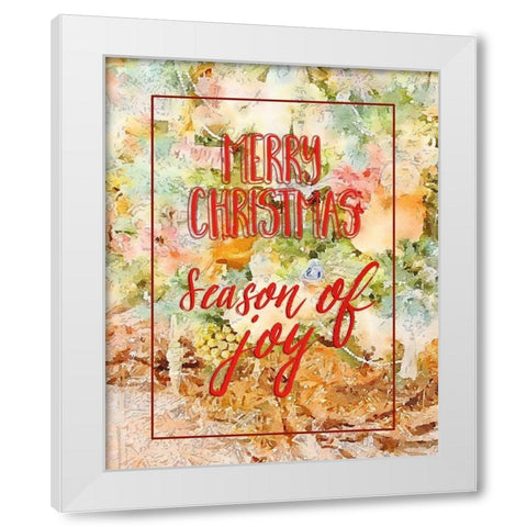 Christmas Season of Joy White Modern Wood Framed Art Print by Murdock, Ramona