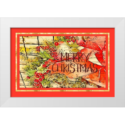 Merry Christmas II White Modern Wood Framed Art Print by Murdock, Ramona