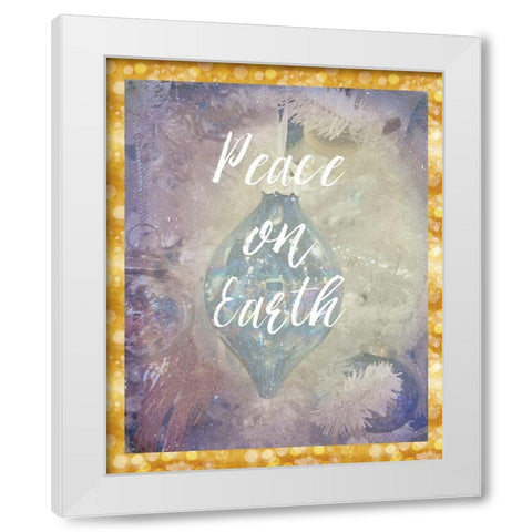 Peace on Earth White Modern Wood Framed Art Print by Murdock, Ramona