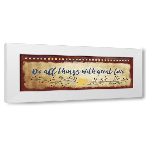 Do All Things White Modern Wood Framed Art Print by Murdock, Ramona