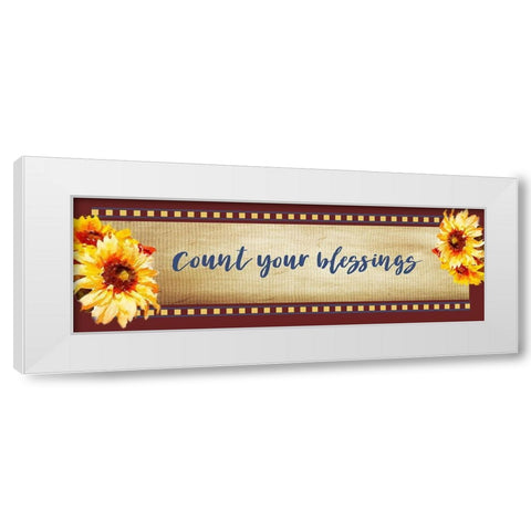 Count Your Blessings White Modern Wood Framed Art Print by Murdock, Ramona