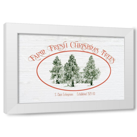 Farm Fresh Trees White Modern Wood Framed Art Print by Murdock, Ramona