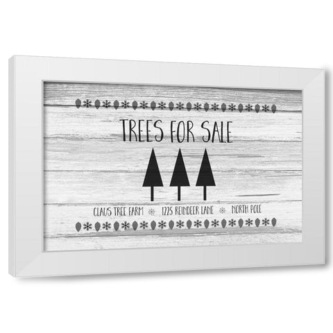 Trees for Sale BW White Modern Wood Framed Art Print by Murdock, Ramona