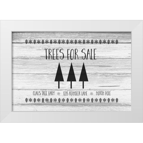 Trees for Sale BW White Modern Wood Framed Art Print by Murdock, Ramona
