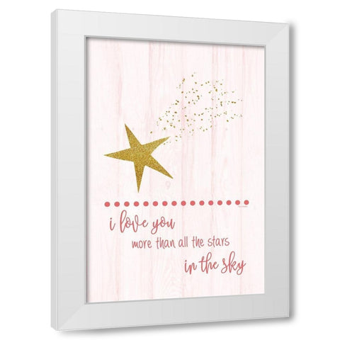 I Love You More White Modern Wood Framed Art Print by Murdock, Ramona