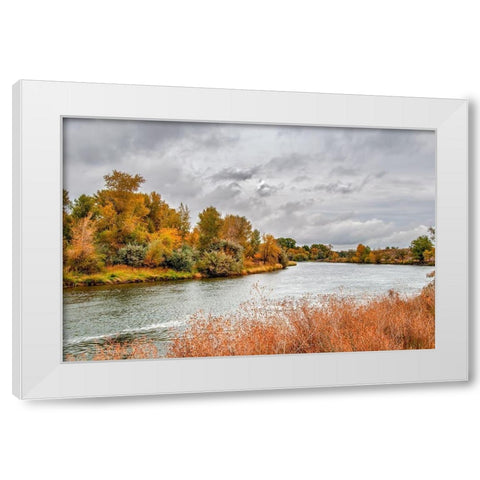 Snake River Autumn V White Modern Wood Framed Art Print by Murdock, Ramona