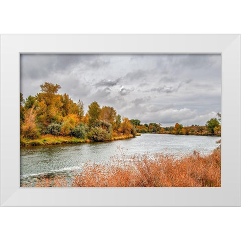 Snake River Autumn V White Modern Wood Framed Art Print by Murdock, Ramona
