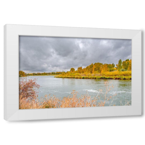 Snake River Autumn VI White Modern Wood Framed Art Print by Murdock, Ramona