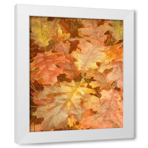 Autumn Dressed Up White Modern Wood Framed Art Print by Murdock, Ramona