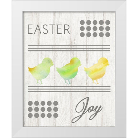 Easter Joy White Modern Wood Framed Art Print by Murdock, Ramona