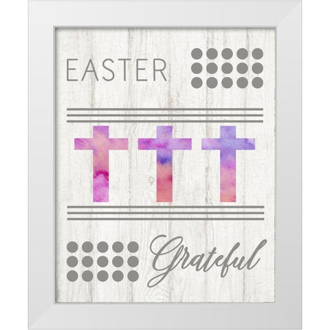 Easter Grateful White Modern Wood Framed Art Print by Murdock, Ramona