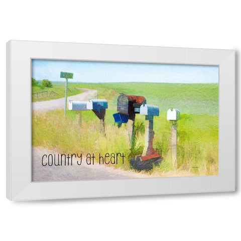 Country at Heart White Modern Wood Framed Art Print by Murdock, Ramona
