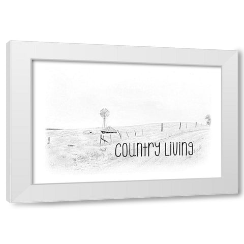 Country Living White Modern Wood Framed Art Print by Murdock, Ramona
