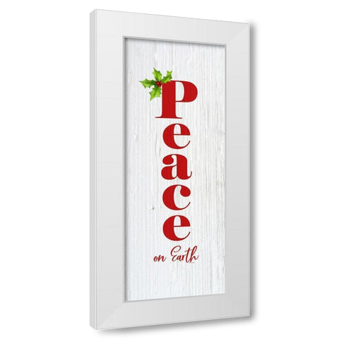Peace on Earth White Modern Wood Framed Art Print by Murdock, Ramona