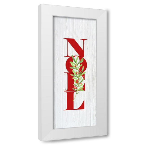 Noel White Modern Wood Framed Art Print by Murdock, Ramona