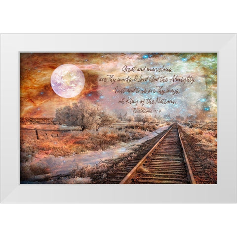 Marvelous Are Thy Works White Modern Wood Framed Art Print by Murdock, Ramona