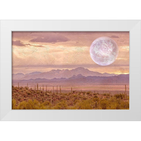 Another Place, Another Time White Modern Wood Framed Art Print by Murdock, Ramona