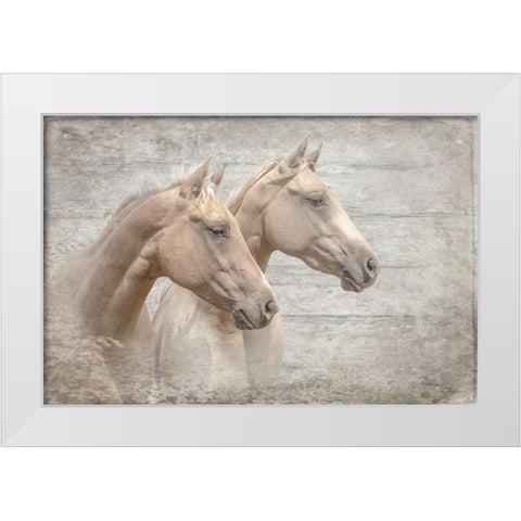 Looking Forward Textured White Modern Wood Framed Art Print by Murdock, Ramona
