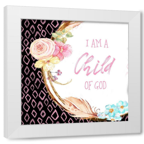 Child of God White Modern Wood Framed Art Print by Murdock, Ramona