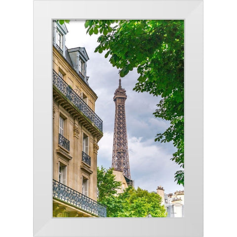 Eiffel Tower II White Modern Wood Framed Art Print by Murdock, Ramona