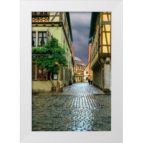 Rothenberg Rain White Modern Wood Framed Art Print by Murdock, Ramona