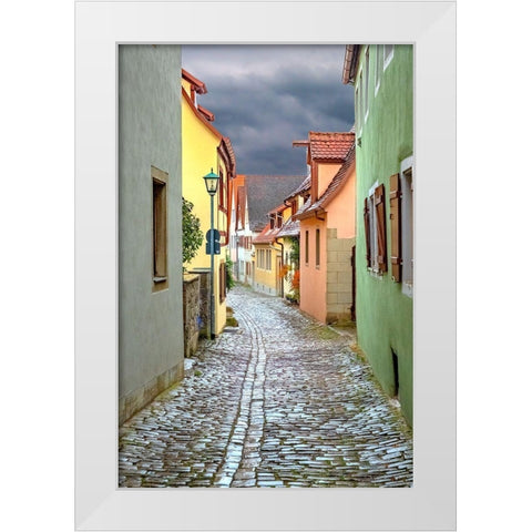 Rothenberg Cobblestone Lane White Modern Wood Framed Art Print by Murdock, Ramona