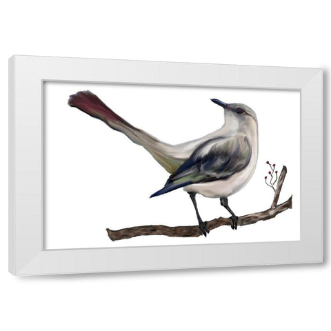 Bird VII White Modern Wood Framed Art Print by Murdock, Ramona