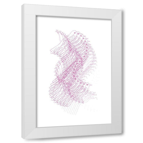Abstract Birds II White Modern Wood Framed Art Print by Murdock, Ramona