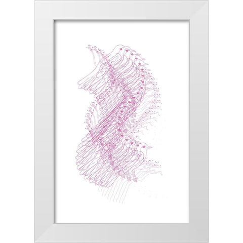 Abstract Birds II White Modern Wood Framed Art Print by Murdock, Ramona