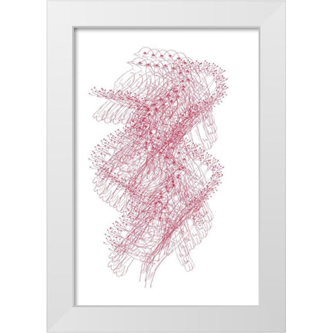 Abstract Birds III White Modern Wood Framed Art Print by Murdock, Ramona