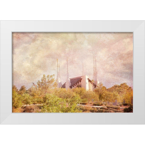 Las Vegas Temple II White Modern Wood Framed Art Print by Murdock, Ramona