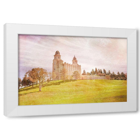 Manti Temple II White Modern Wood Framed Art Print by Murdock, Ramona