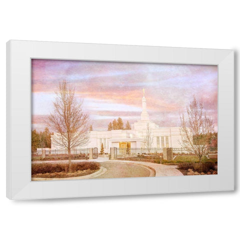 Spokane Temple II White Modern Wood Framed Art Print by Murdock, Ramona