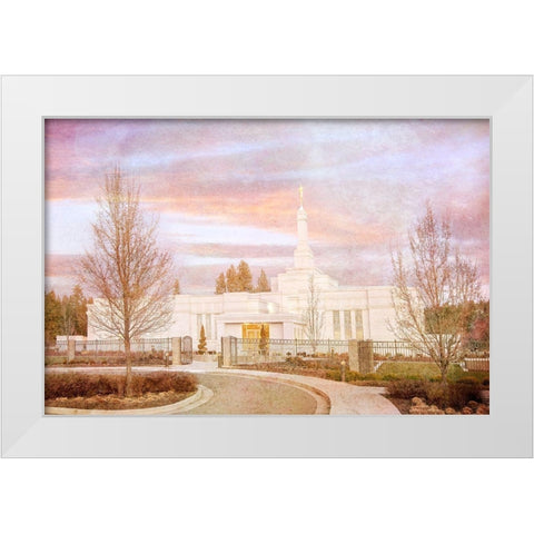 Spokane Temple II White Modern Wood Framed Art Print by Murdock, Ramona