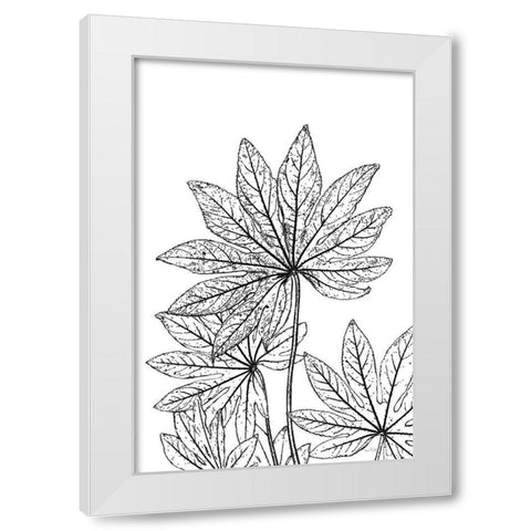 Botanical BW III White Modern Wood Framed Art Print by Murdock, Ramona