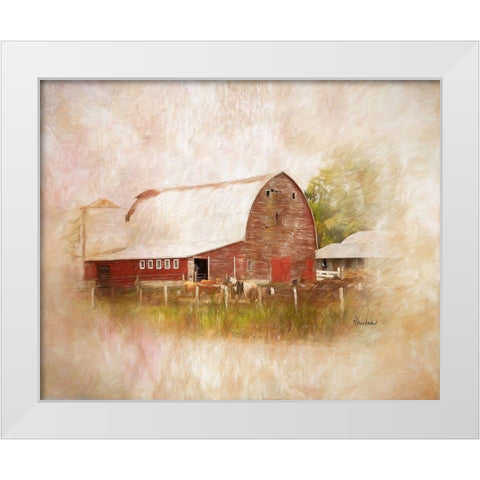 Sullys Barn White Modern Wood Framed Art Print by Murdock, Ramona